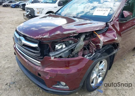 2015 Toyota Highlander Limited V6 из США, поврежденный, VIN 5TDYKRFH3FS076302